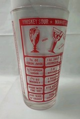 Vintage Federal Glass Bartenders Recipe Mixing Glass MidCentury Martini Daiquiri