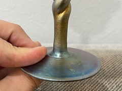 Antique Steuben Gold Aurene 2361 Twisted Stem Sherbet Glass Cup