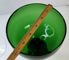 1 Single Oversized Wine Glass Dark Green Glass 5 7/8″ W x 10″ T Holds 40 oz