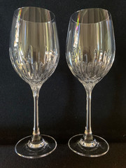 Four (4) Crystal 9.25″ Water Wine Goblets Chelsea Godinger (Shannon) Blown Glass
