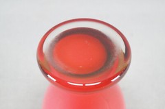 Czech Bohemian Hand Blown Cranberry Cased Glass Tumbler Spa Glass Circa 1900