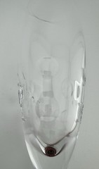 Set Of 3 Rogaska Celebration Crystal Disco Beat Tall Champagne Flutes