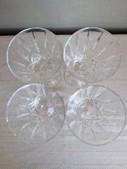 4 Vintage Block Crystal Olympic Water Glasses | Wine Goblets 8″ Poland