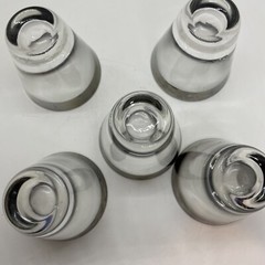 Vintage Dorothy Thorpe Shot Glasses Lot QTY 5 Silver Rim 2.75″ Mid Century