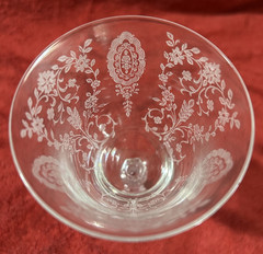 Vintage Tiffin-Franciscan “June Night” Etched Crystal Wine Goblet (6 1/4” Tall)