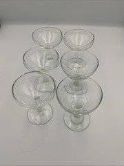 Set of 6 Cocktail Coupe or Sherbet Glasses Unknown Manufacturer See Pics
