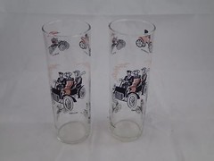 Antique Auto Automobile Pink FORD Rambler STUDEBAKER Cadillac Libbey Car Glass
