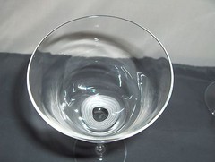 6 Vintage Crystal Glass Water Wine Goblets 9.50″ Frosted Ripples NICE