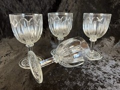 Anchor Hocking Clear/Crystal Knife Fork COLONIAL 5 3/4″ Water Goblets – Set of 4