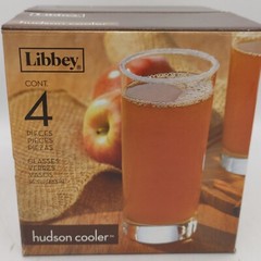 Libbey Hudson Cooler Glasses Highball Thick Bottom 4 Pack