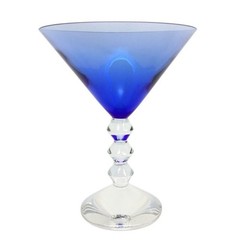 Baccarat Martini Vega Clear Cocktail Glass Crystal France Luxury Barware Blue