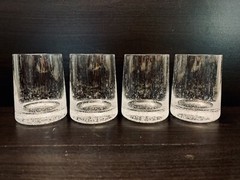 Clear Crystal Old Fashioned Glasses With Stretched Bubbles Throughout Set Of 4
