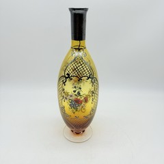 Beautiful Vintage Set of 4 Floral Wine Glasses And Decanter, Boho In Style