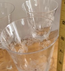 Vintage Morgantown MAYFAIR WATER Glass Goblets Stemmed Clear MCM Set of 4