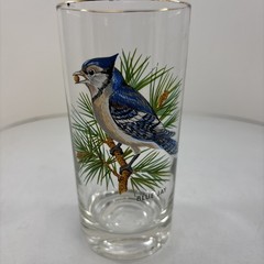 “Blue Jay” Vintage 12oz Flat Tumbler By West Virginia Glass Specialty *see note