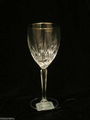 NEW LENOX CLARITY GOLD RIM WINE GLASS~GOBLET~STEM~NWT