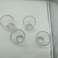 Set of 4 Libbey Vintage Clear Glass Beer Goblet 5- 3/8 Tall