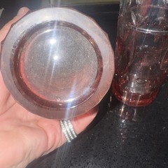 King’s Crown -Ruby Flashed Flat Tumblers by Tiffin Franciscan; Set of TWO 2