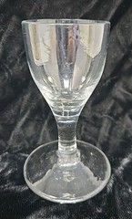 Antique Anglo Irish Hand Blown Flint Glass Wine Circa 1790, 4 1/8″