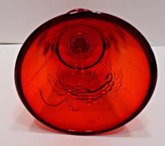 L.G. Wright Ruby Red Glass Strawberry & Currant 1) Goblet 1) Wine Glass Fenton