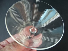 William Fraser Crystal, Germany Clear Vertical Lines Cut 2 oz Cordial Glass EUC