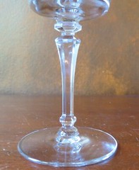 Tiffin Bridal Rose Clear #17687 Stem 5 ¾” Platinum Trim Champagne Sherbet(s)