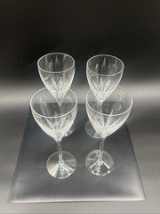 Vintage Lenox Firelight Crystal 8 5/8” Wine Glasses Goblets Set Of 4