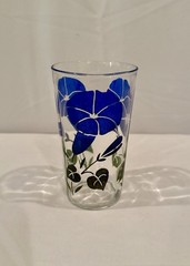 Vintage Swanky Swig Juice Drinking Glass Tumbler Blue Violet Single Replacement