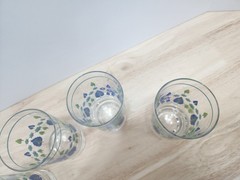 Lot of 4 1960s Marcrest Swiss Alpine Chalet Drinking Juice Glasses MCM 4 3/4″