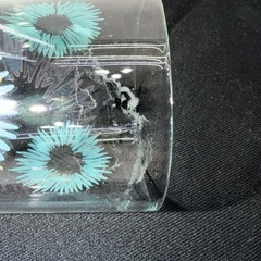 MCM Atomic Highball Glasses Set of 2 Turquoise Blue and Gold Vintage