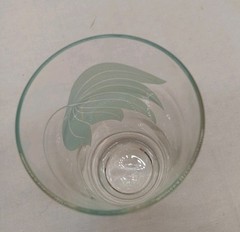 3 Vintage 1940’s McBride Cameo Frosted Leaf Blue Pink Yellow 5.5″ Tumblers