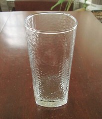 LIBBEY Glass CALDERA Tumbler 6 3/8” Pinched Sides Textured