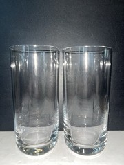 2 Villeroy And Boch Crystal Clear Highballs, 6” H, rounded Bottom, 2 3/4” W