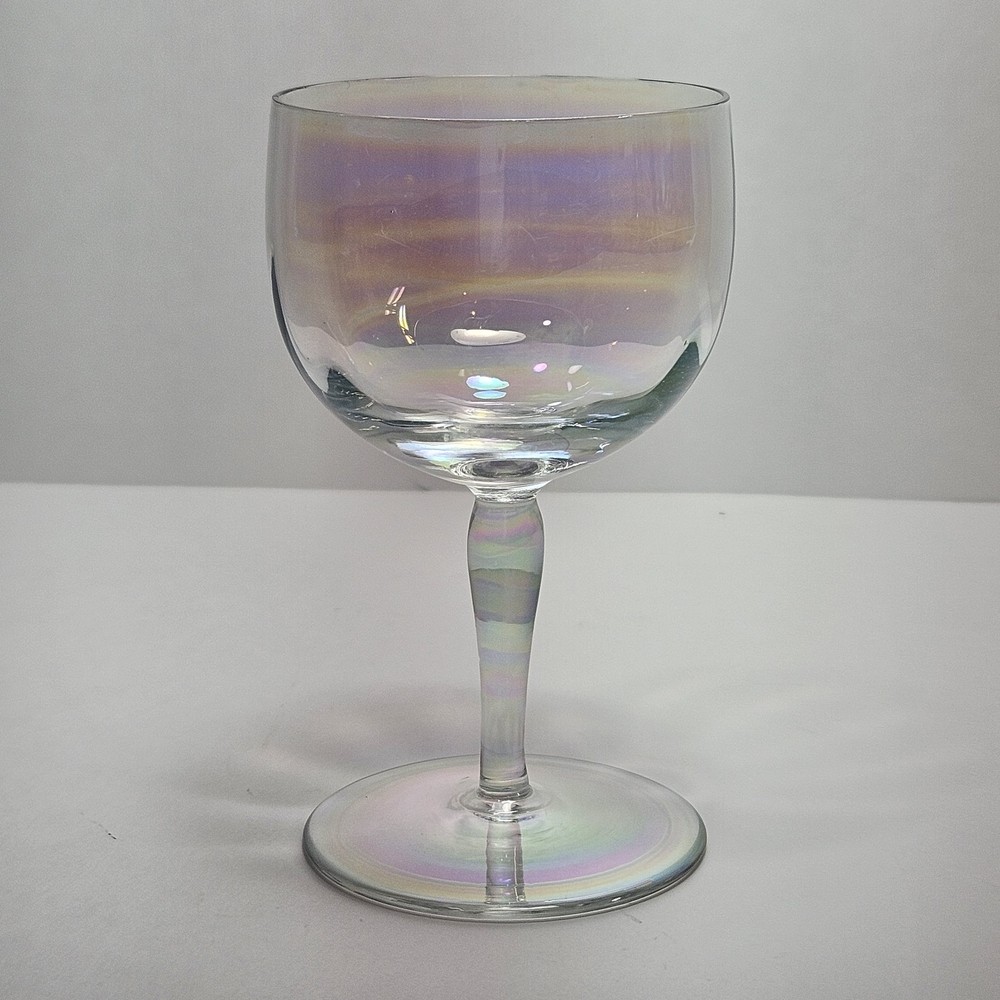 Set of 7 Vintage Moselle Iridescent Delicate Cordial Liqueur Glasses