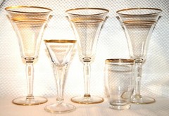 REGENT West Virginia Speciality Glasses – 3 WIne, 1 Cordial and 1 Juice