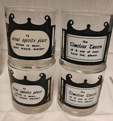 Vtg (1) 1960s Imperial Glass Buffer Ice Heavy Base Old Fashioned Glasses Barware