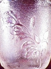 Rose in Snow Goblet Campbell Jones & Co #125 Clear Glass 1883 Antique #33