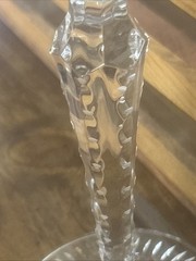 Vintage AJKA Crystal Marsala Red Cut And Clear 8 1/4″ Wine Glass Mint