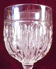 Group Thumbprint Goblet West Virginia Glass Mfg Co 225 Paneled 1899 #32