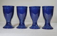 Fiesta Ware Wine Goblet Cobalt Homer Laughlin China Co. HLC 25 USA Tableware