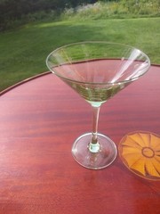 Kate Spade Larabee Dot Pop Green Martini Mini Tini Crystal Cocktail Glass 5″ New