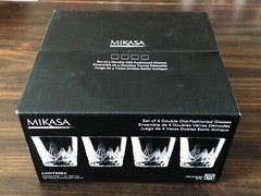 4 Pcs. Mikasa «Contessa» Double Old Fashioned Glasses Lead Free Crystal 11 oz