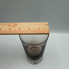 Vintage FOSTORIA Horizon 8 oz. Footed Pedestal Juice Glasses Smoke Brown Set 4