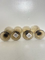 Vintage Libbey Smokey Brown Classic Mocha Glass Goblets Set Of 4 NWT!