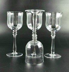Vintage – Seville Pattern – MIKASA Wine Glasses – Optic Bowls- Set of 4