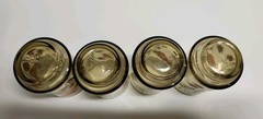 Mid Century Modern Monarch Butterfly & Wheat 6oz Juice Glass Set Of 4 1970’s