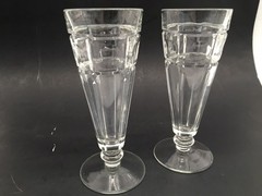 Fenton Art Glass #1620 Plymouth Pilsner Glass Lot Of 2 7 3/8” 8oz Rare HTF