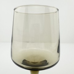 Libbey TAWNY ACCENT Water Wine Glasses (4) Smoked Brown Goblets Superior Cond.