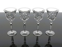 NACHTMANN PALAIS CONTEMPORARY CRYSTAL WHITE WINE GOBLETS GLASSES – SET OF 4