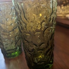 Anchor Hocking 5.5” LIDO MILANO Green 12 Oz Flat Tumbler Pair